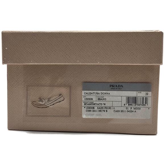 Prada Women’s Loafers Ebano Brown Suede Scamosciato Driving Shoes Itialian - Picture 14 of 16